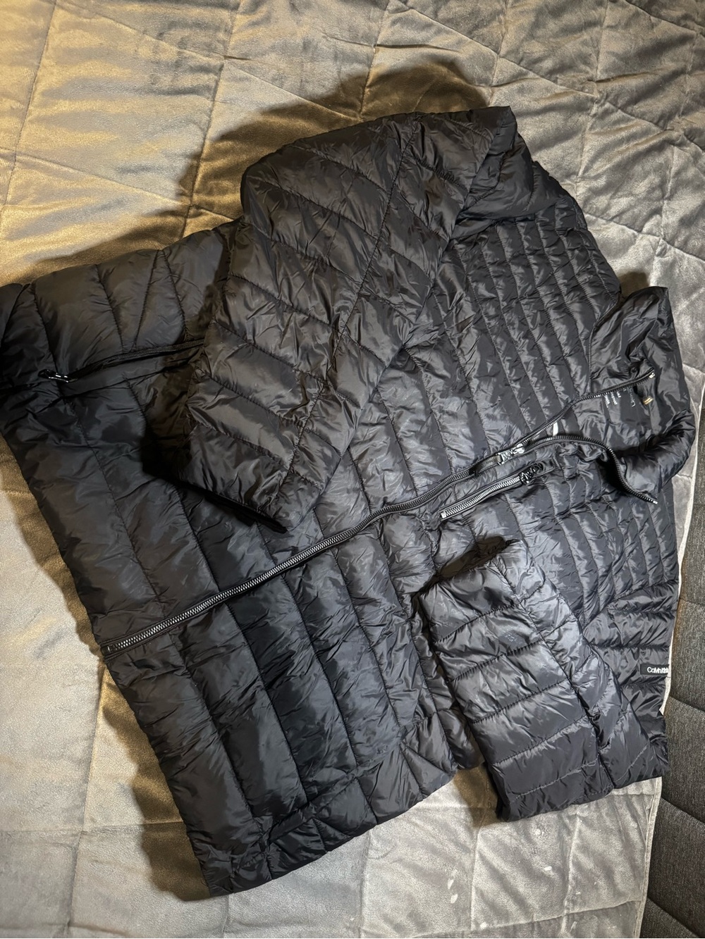 Calvin Klein Black Quilted Packable Puffer Jacket
